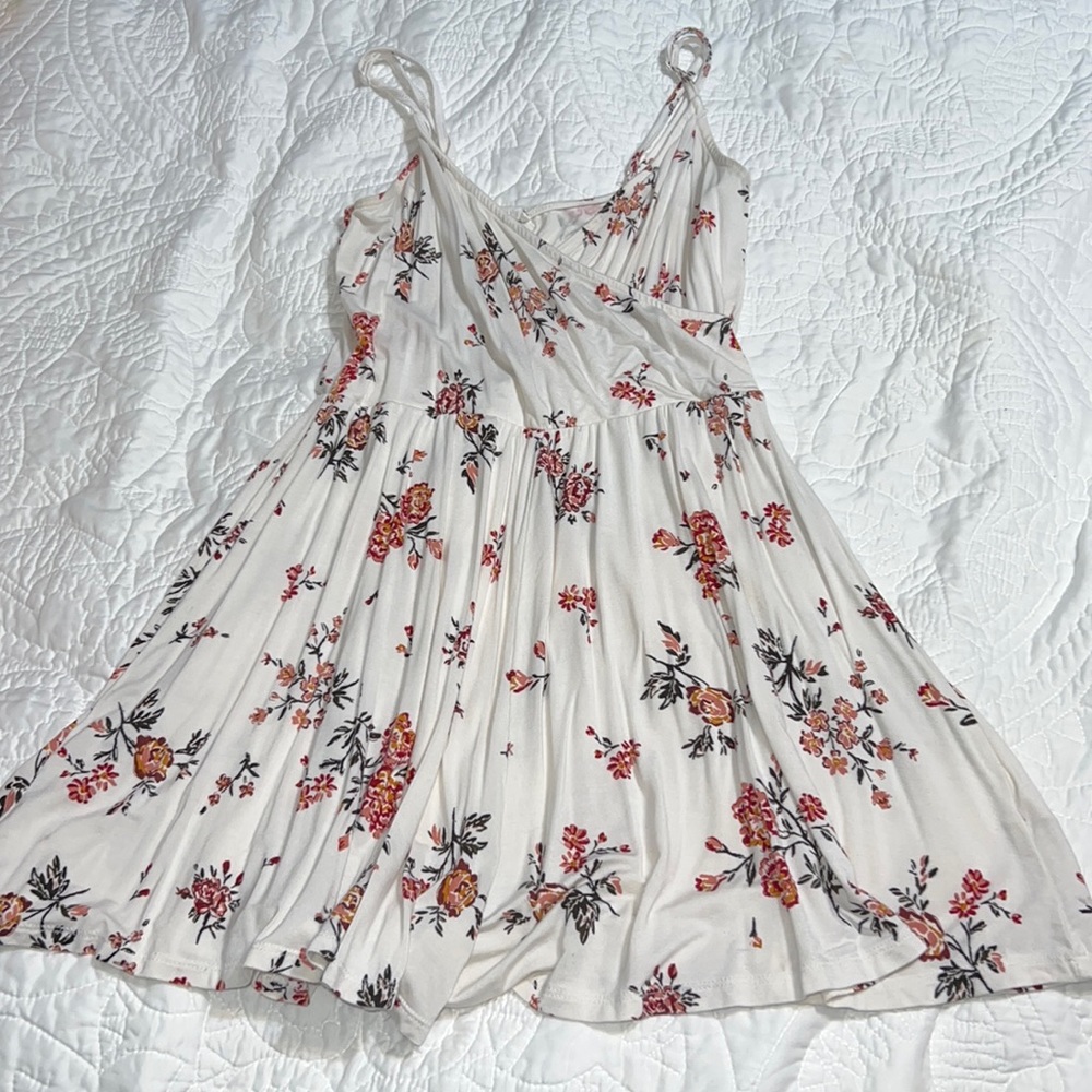 White floral garage romper